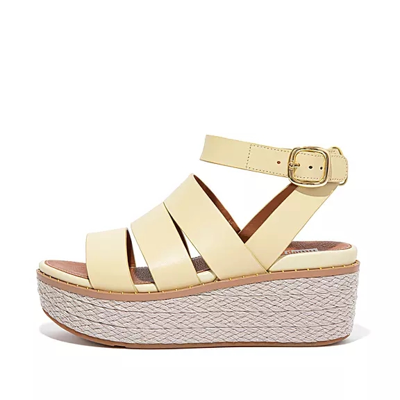 FitFlop ELOISE Espadrillos Kilehæl Sandaler Gul | 11403832