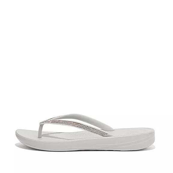 FitFlop IQUSHION Sparkle Ergonomic Klipklapper Grå | 66070635