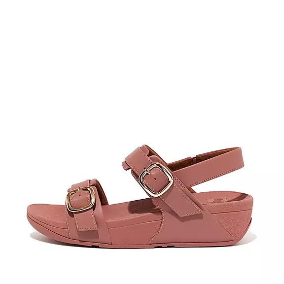 FitFlop LULU Adjustable Læder Sandaler Lyserød | 74477884