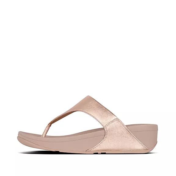 FitFlop LULU Læder Sandaler Med Tåstolpe Lyserød | 24850516