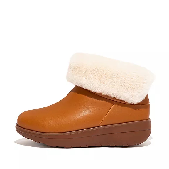 FitFlop MUKLUK SHORTY Vandtætte Shearling-Forede Ankelstøvler LyseBrune | 65339986