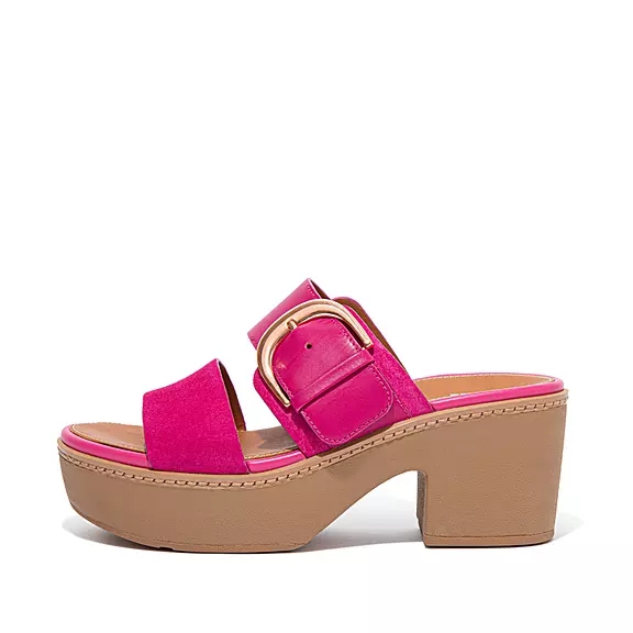 FitFlop PILAR Ruskind-Mix Plateau Sandaler Fuchsia | 91220552