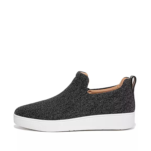 FitFlop RALLY Felt Slip-On Sneakers Grå | 37724993
