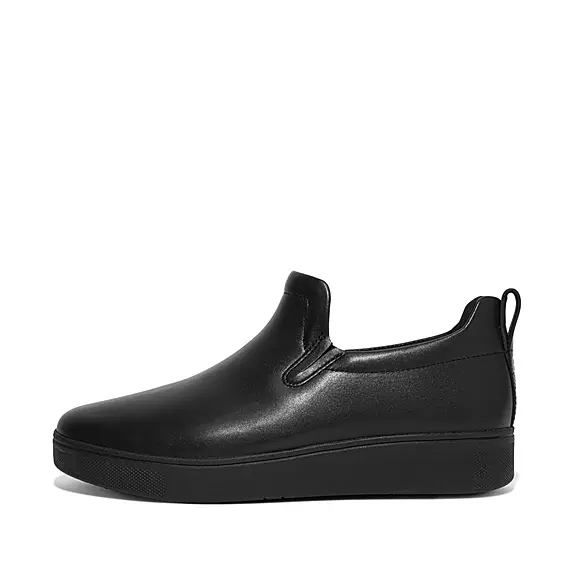 FitFlop RALLY Læder Skate Sneakers Sort | 94826894