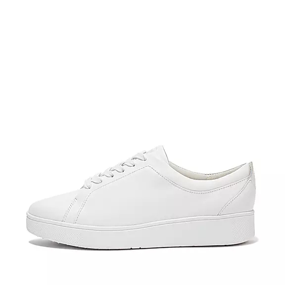 FitFlop RALLY Læder Sneakers Hvide | 98312092