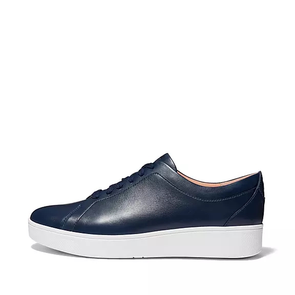 FitFlop RALLY Læder Sneakers Mørkeblå | 38933068