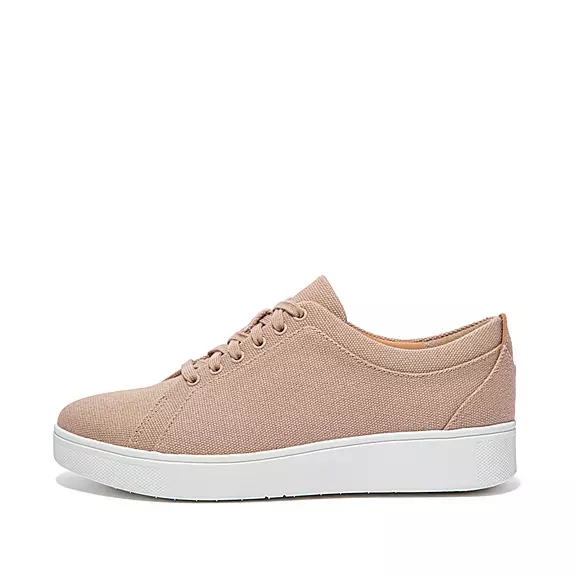 FitFlop RALLY Lærred Sneakers Beige | 22478327