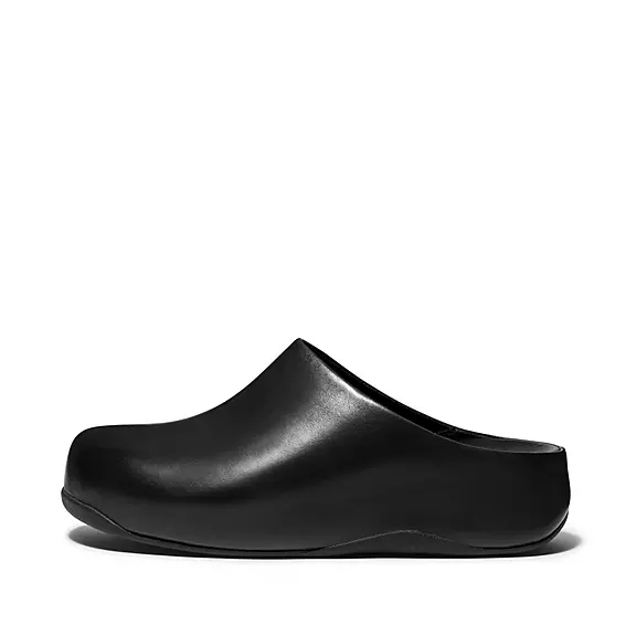 FitFlop SHUV Læder Træsko Sort | 79256434