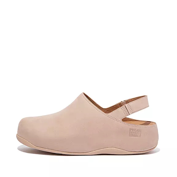 FitFlop SHUV Nubuck Back-Páskové Træsko Beige | 65673257