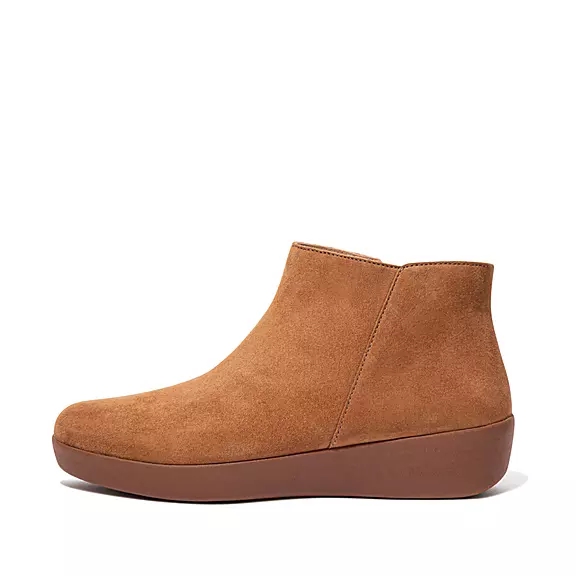 FitFlop SUMI Ruskind Ankelstøvler LyseBrune | 80808261