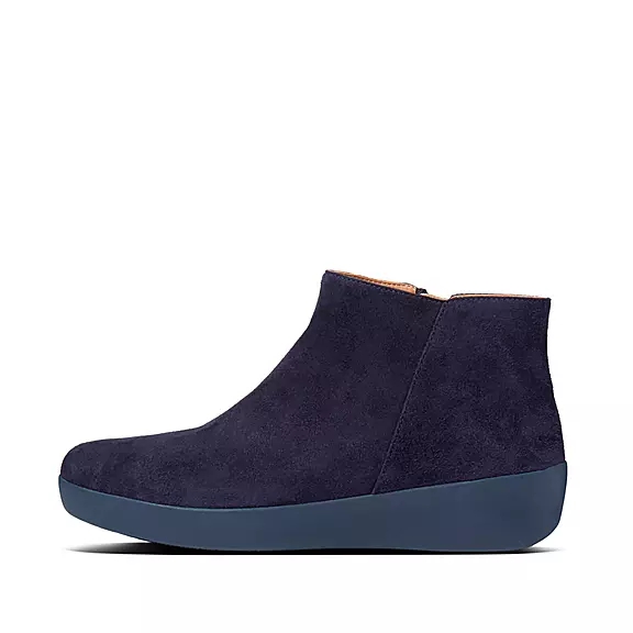 FitFlop SUMI Ruskind Ankelstøvler Mørkeblå | 48751401