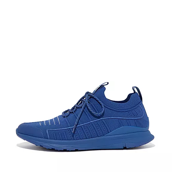 FitFlop VITAMIN FF Knit Sports Sneakers Blå | 49467653