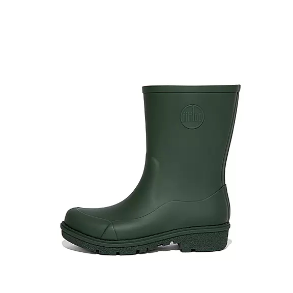 FitFlop WONDERWELLY Kort Gummistøvler Grøn | 93702695
