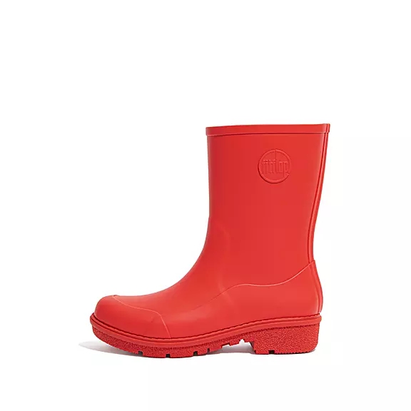 FitFlop WONDERWELLY Kort Gummistøvler Rød | 24999503