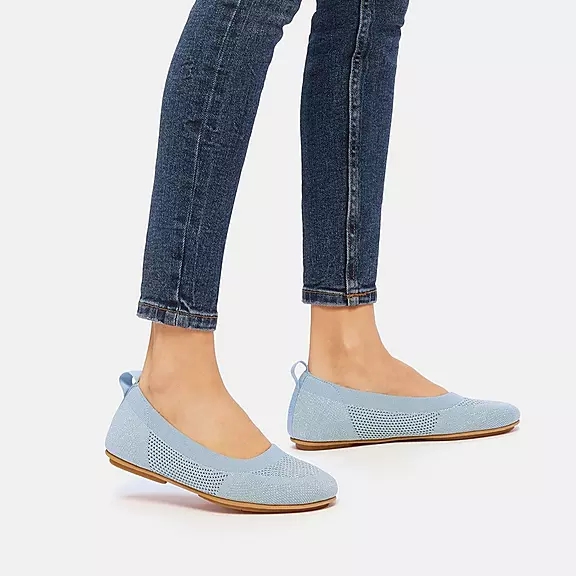 FitFlop ALLEGRO Airyknit Ballerina Sko Blå | 88611500