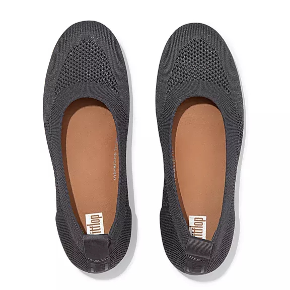 FitFlop ALLEGRO Airyknit Ballerina Sko Grå | 78125912