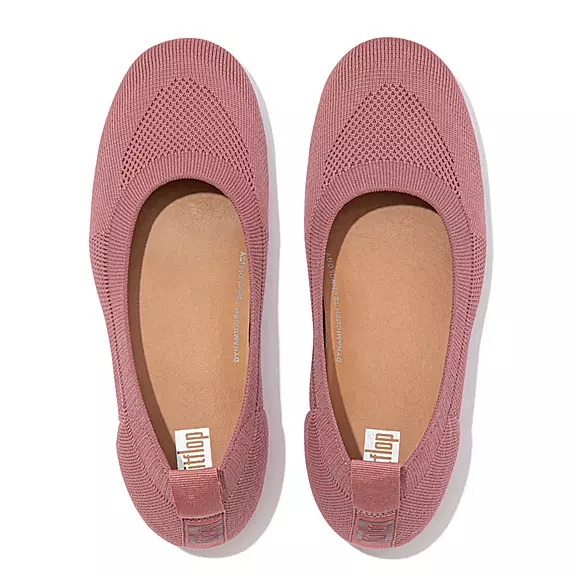 FitFlop ALLEGRO E01 Multi-Knit Ballerina Sko Lyserød | 20655266