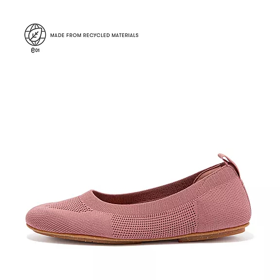 FitFlop ALLEGRO E01 Multi-Knit Ballerina Sko Lyserød | 20655266