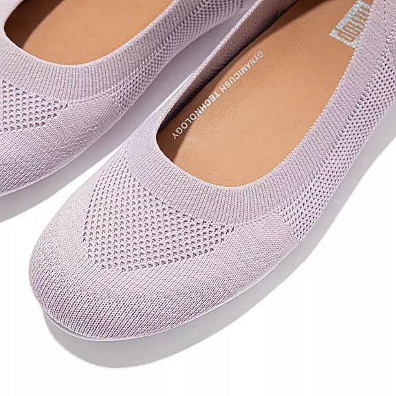 FitFlop ALLEGRO E01 Multi-Knit Ballerina Sko LyseLilla | 79381978