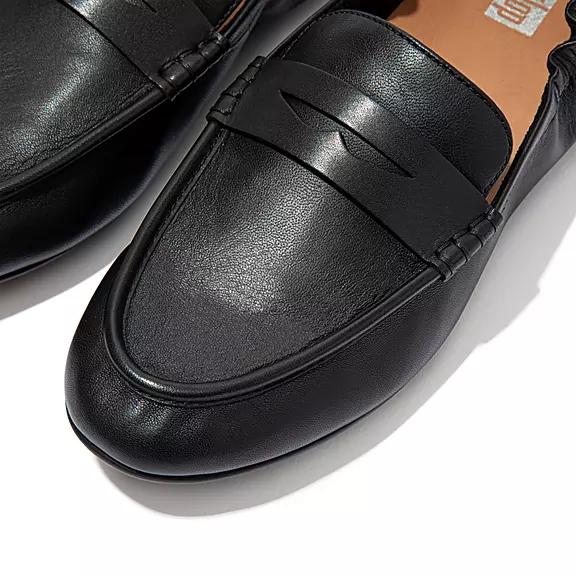 FitFlop ALLEGRO Læder Penny Loafers Sort | 53508607