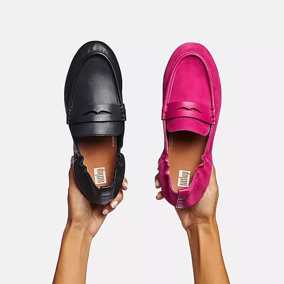 FitFlop ALLEGRO Læder Penny Loafers Sort | 53508607