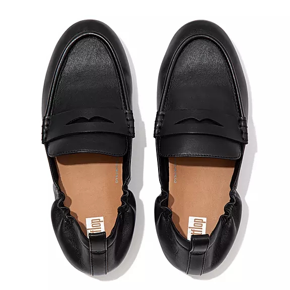 FitFlop ALLEGRO Læder Penny Loafers Sort | 53508607