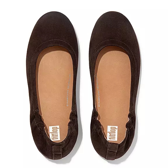 FitFlop ALLEGRO Ruskind Ballerina Sko Brune | 74346421