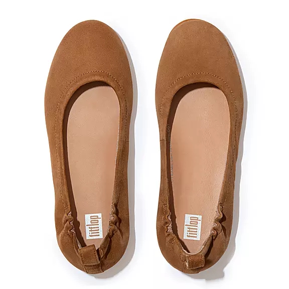 FitFlop ALLEGRO Ruskind Ballerina Sko LyseBrune | 43300996