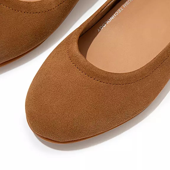 FitFlop ALLEGRO Ruskind Ballerina Sko LyseBrune | 43300996
