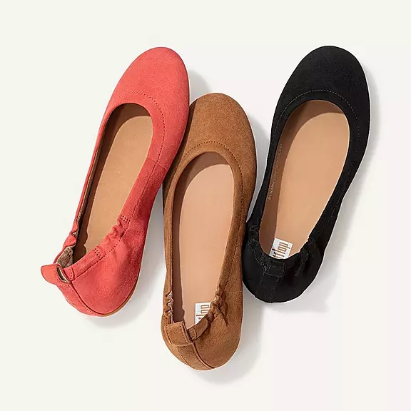FitFlop ALLEGRO Ruskind Ballerina Sko LyseBrune | 43300996