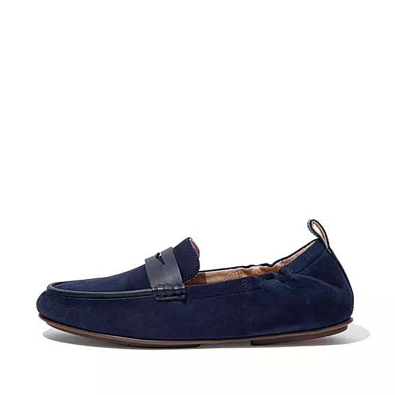 FitFlop ALLEGRO Ruskind Penny Loafers Mørkeblå | 11534173