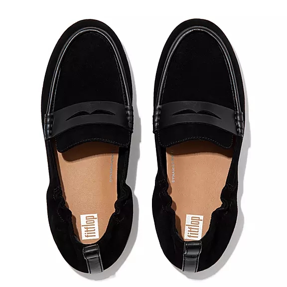 FitFlop ALLEGRO Ruskind Penny Loafers Sort | 13675788