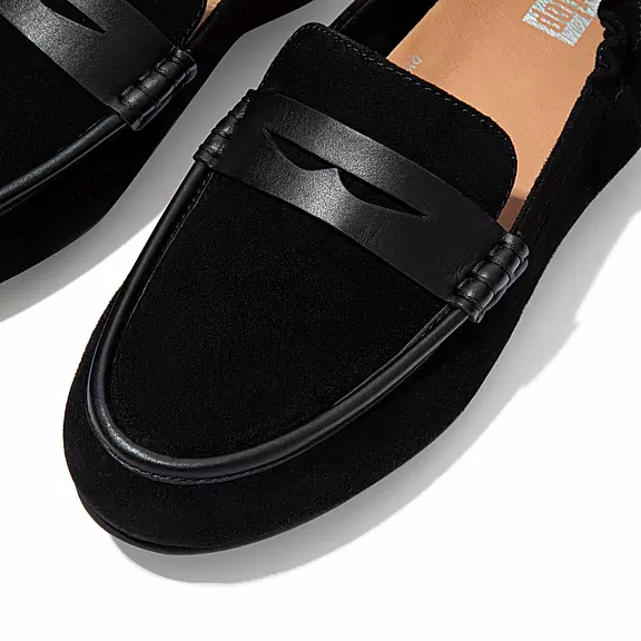 FitFlop ALLEGRO Ruskind Penny Loafers Sort | 13675788