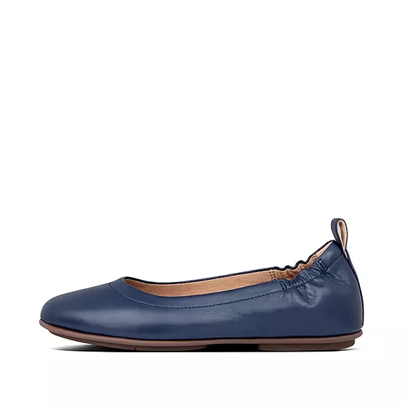 FitFlop ALLEGRO Soft Læder Ballerina Sko Mørkeblå | 45128243