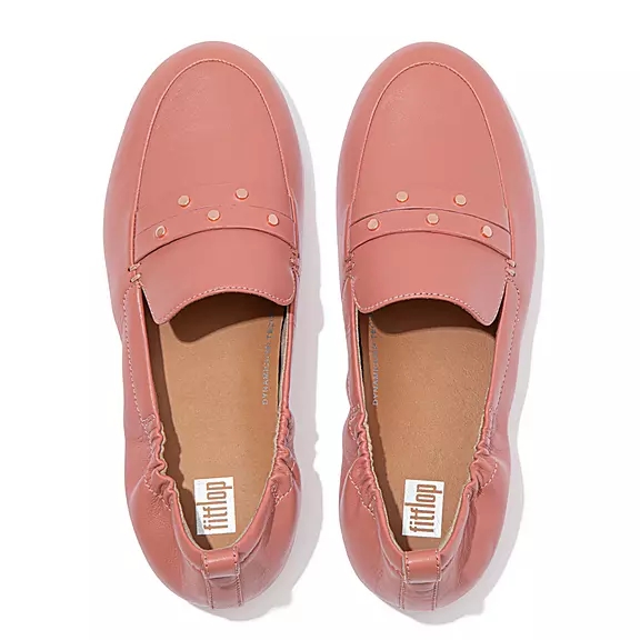 FitFlop ALLEGRO Studded Læder Loafers Lyserød | 28944815