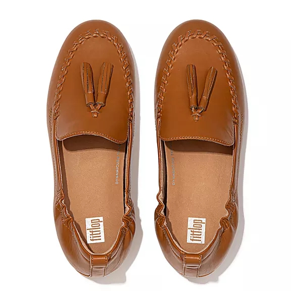 FitFlop ALLEGRO Tassel Læder Loafers LyseBrune | 54498513