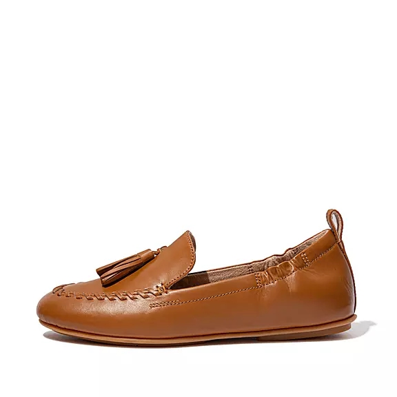 FitFlop ALLEGRO Tassel Læder Loafers LyseBrune | 54498513