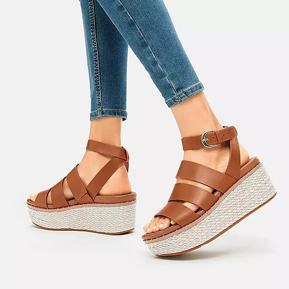 FitFlop ELOISE Espadrillos Kilehæl Sandaler LyseBrune | 30836237