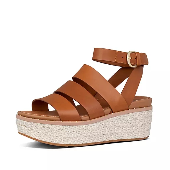 FitFlop ELOISE Espadrillos Kilehæl Sandaler LyseBrune | 30836237