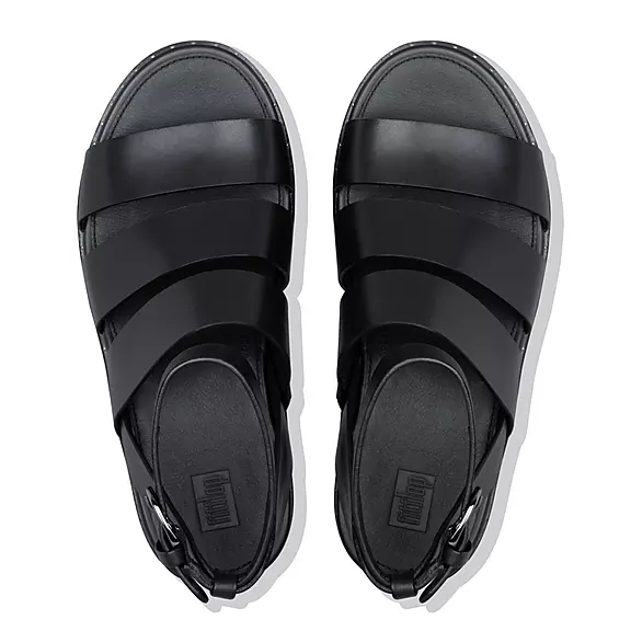 FitFlop ELOISE Espadrillos Kilehæl Sandaler Sort | 50163922