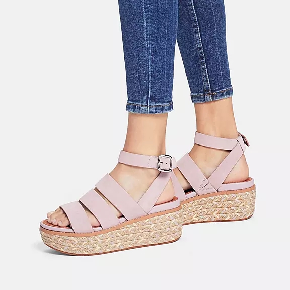 FitFlop ELOISE Espadrillos Ruskind Kilehæl Sandaler Lyserød | 37492260