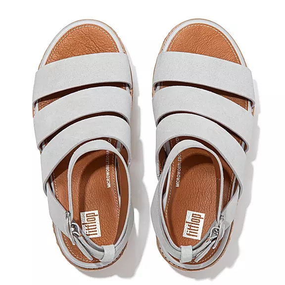 FitFlop ELOISE Espadrillos Ruskind Kilehæl Sandaler Grå | 46093134