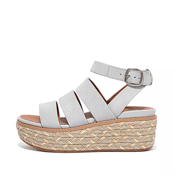FitFlop ELOISE Espadrillos Ruskind Kilehæl Sandaler Grå | 46093134