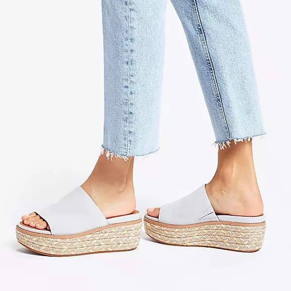 FitFlop ELOISE Espadrillos Ruskind Wedge Plateau Sandaler Grå | 90971163