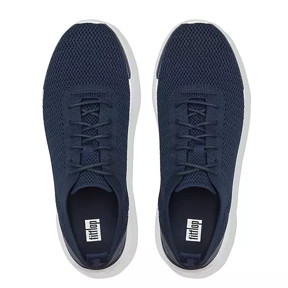 FitFlop FLEXKNIT Mens Sneakers Mørkeblå | 80357311