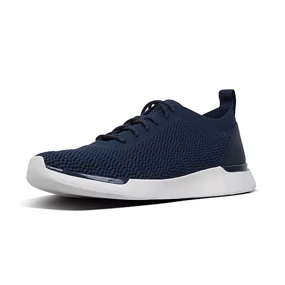 FitFlop FLEXKNIT Mens Sneakers Mørkeblå | 80357311
