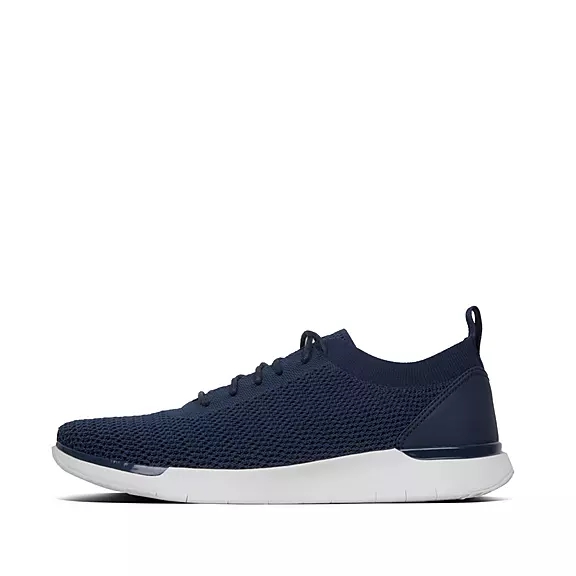 FitFlop FLEXKNIT Mens Sneakers Mørkeblå | 80357311