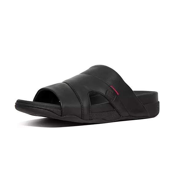 FitFlop FREEWAY Læder Pool Badesandaler Sort | 76424873