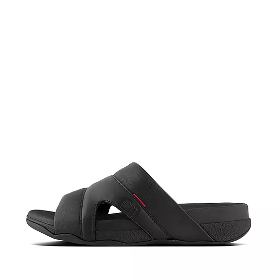 FitFlop FREEWAY Læder Pool Badesandaler Sort | 76424873
