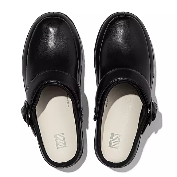 FitFlop GOGH PRO Superlight Læder Træsko Sort | 55154321